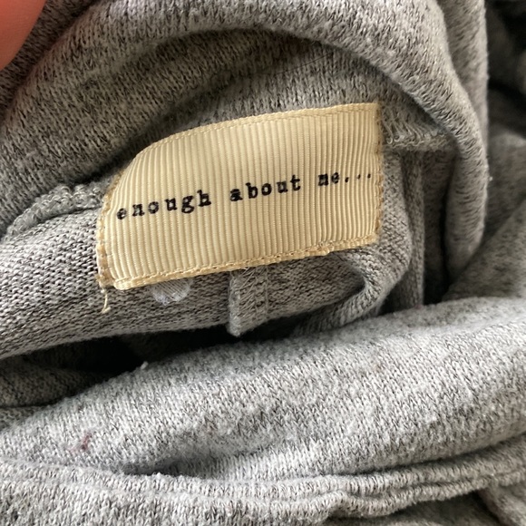 Enough About Me size S gray lightweight sweatshirt with long turtleneck - Picture 9 of 10